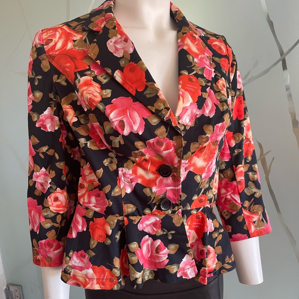 Boston Proper top and skirt.  Floral print